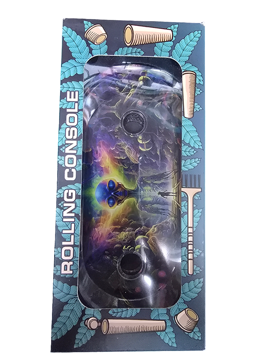 Rolling console tray table