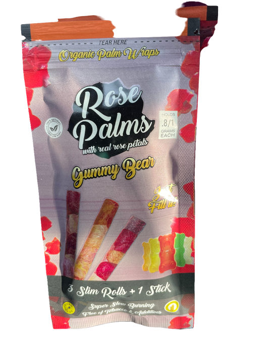 Rose Palms Gummy Bear Slim Rolls (3 pack)