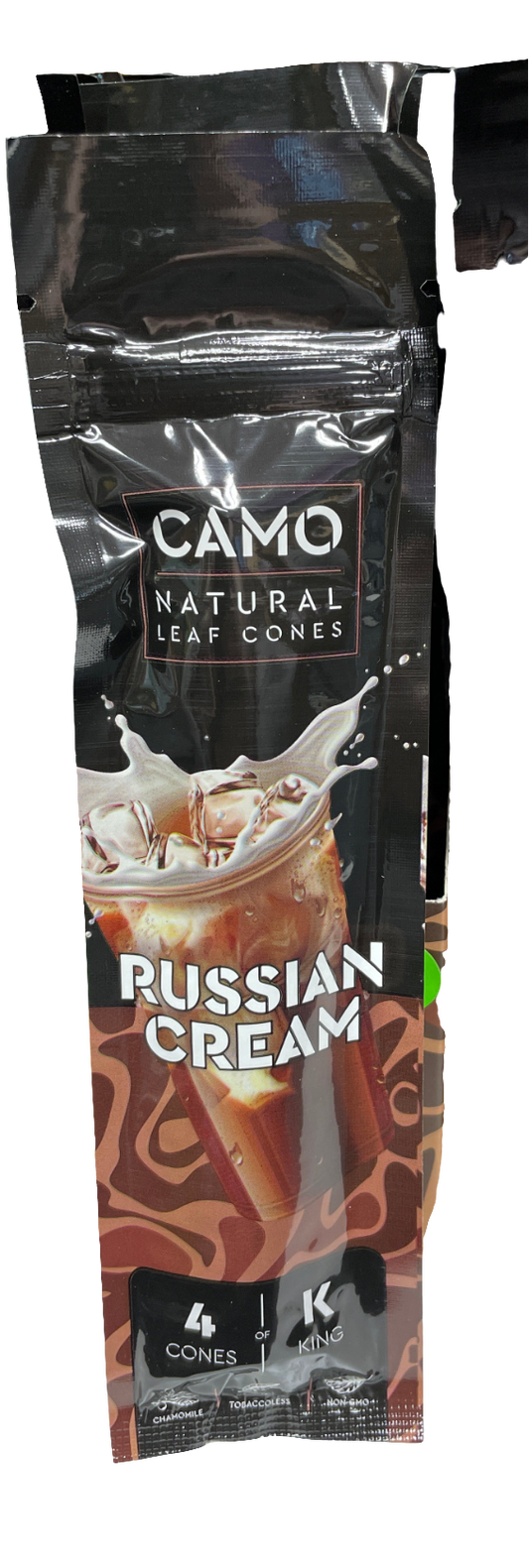 CAMO Natural Leaf King Size Cones - 4 Pack - Russian Cream