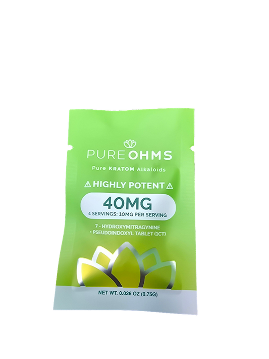 Pure OHMS 7-Hydroxy+Psuedoindoxyl (Green Tablets 40mg, 4 pack)