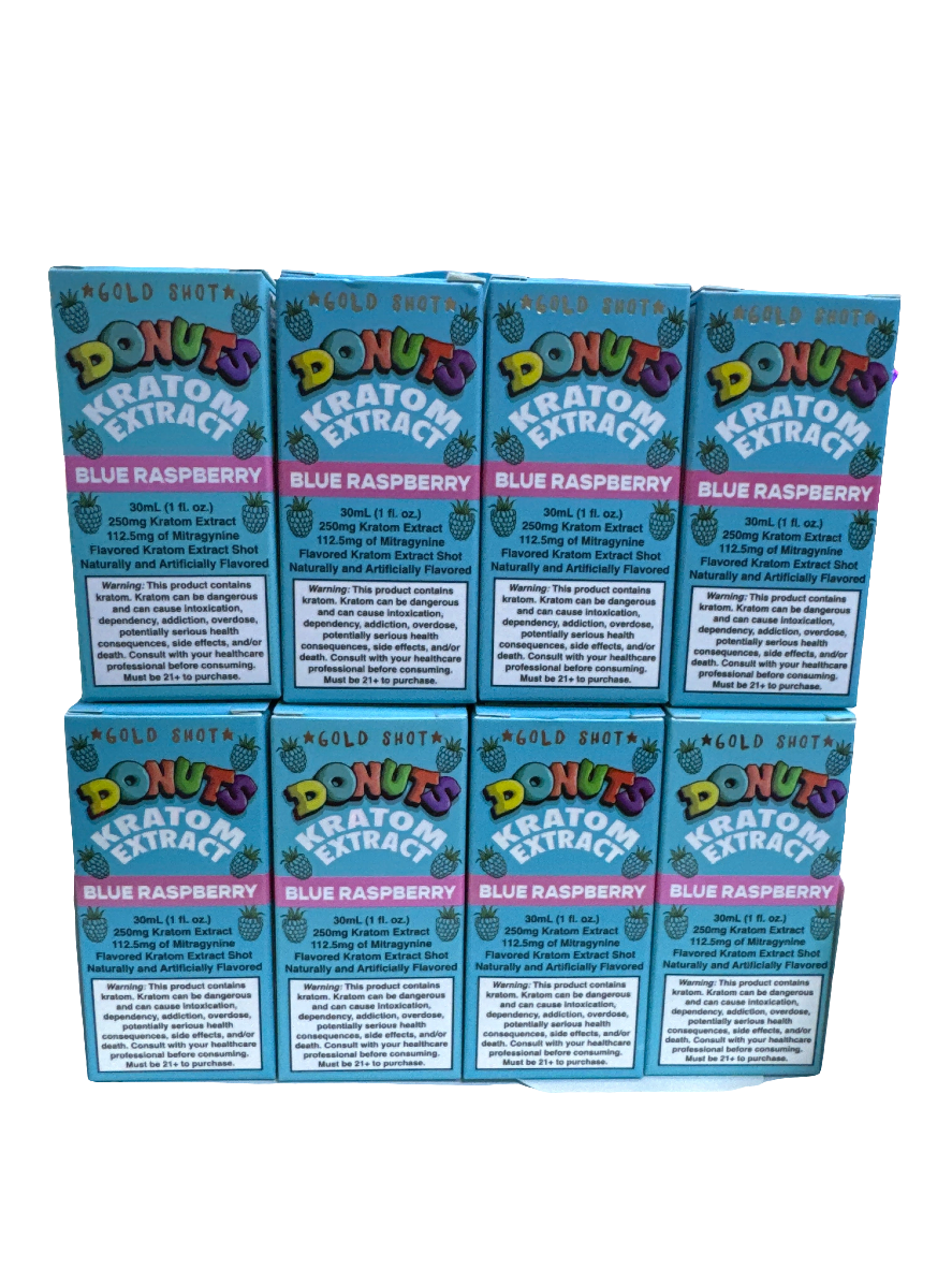 Donuts Gold Shot Kratom Extract 250mg (Blue Raspberry)