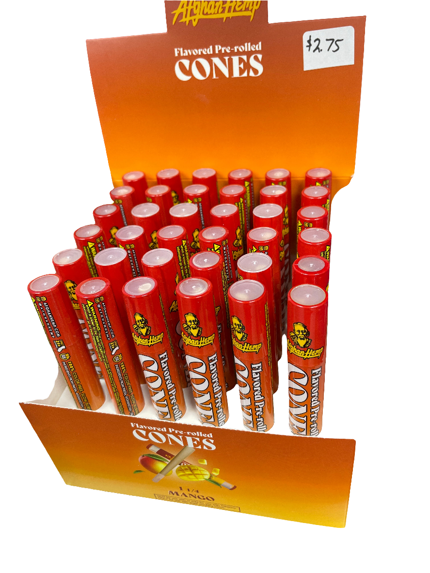 Afghan Flavored Pre rolled Cones 1 1/4 - Mango