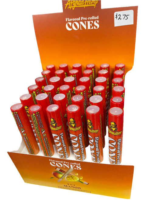 Afghan Flavored Pre rolled Cones 1 1/4 - Mango