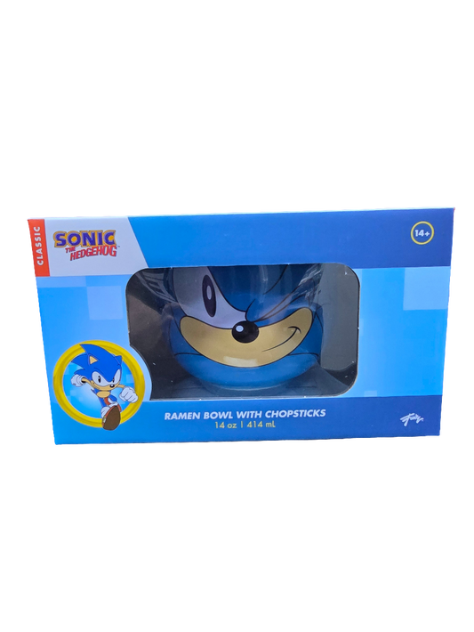 Sonic ramen bowl with chopsticks