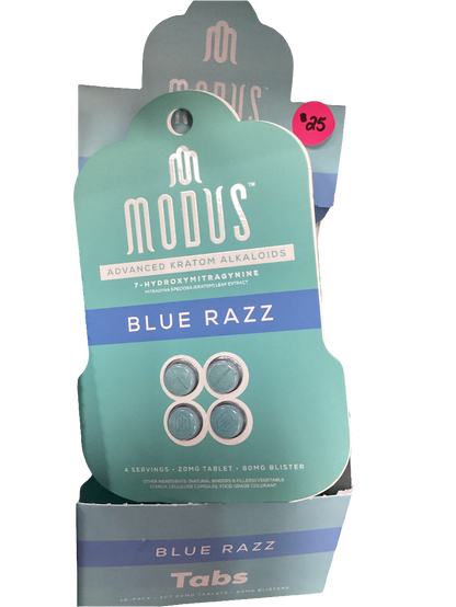 MODUS Advanced Kratom Alkaloids - 80mg - 4 Tab - Blue Razz