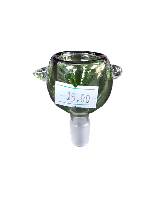 Green tint bowl piece with finger bumps