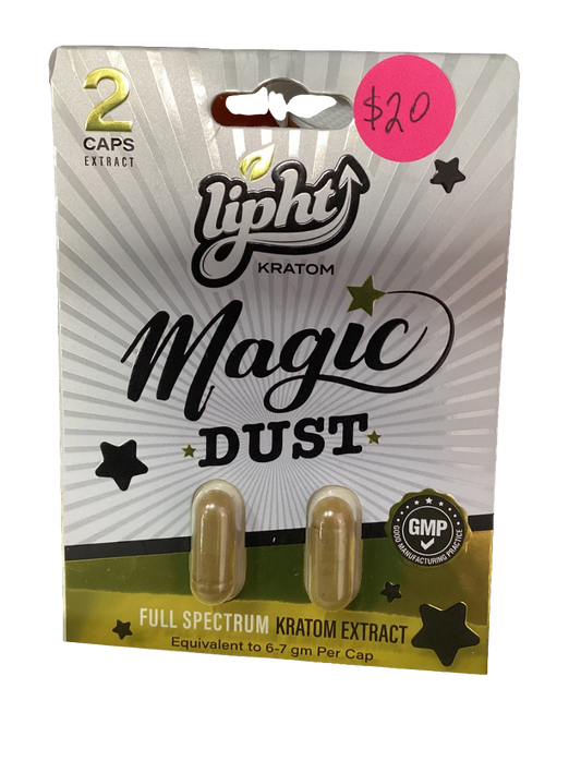 Lipht Kratom - Kratom Extract Magic Dust - 2ct Caps
