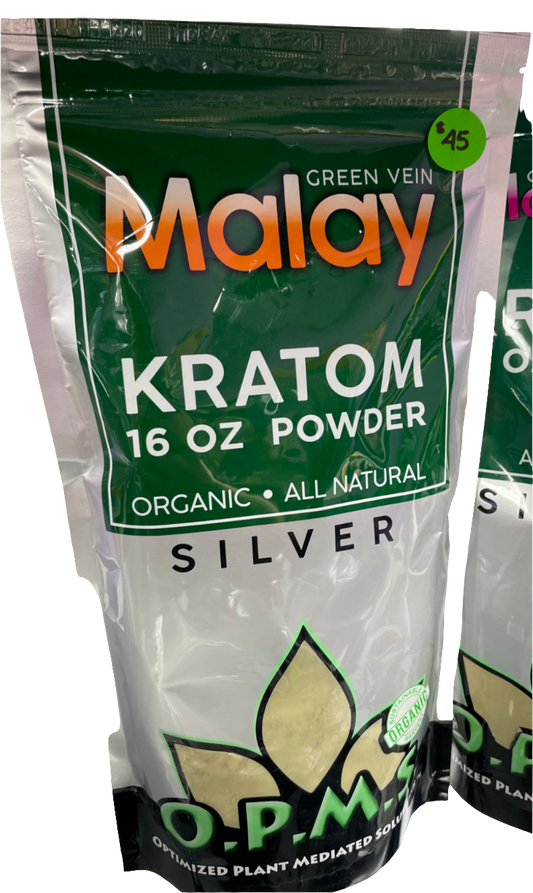 O.P.M.S. Kratom Powder - 16oz - Green Vein Malay