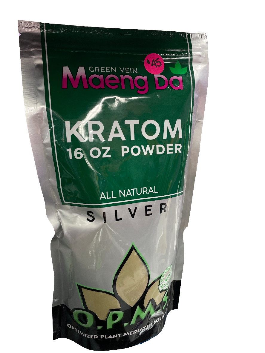 O.P.M.S. Kratom Powder - 16oz - Green Vein Maeng Da
