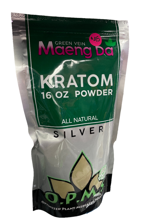 O.P.M.S. Kratom Powder - 16oz - Green Vein Maeng Da