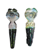 Glass pipe with leaf holding points and drip style glass