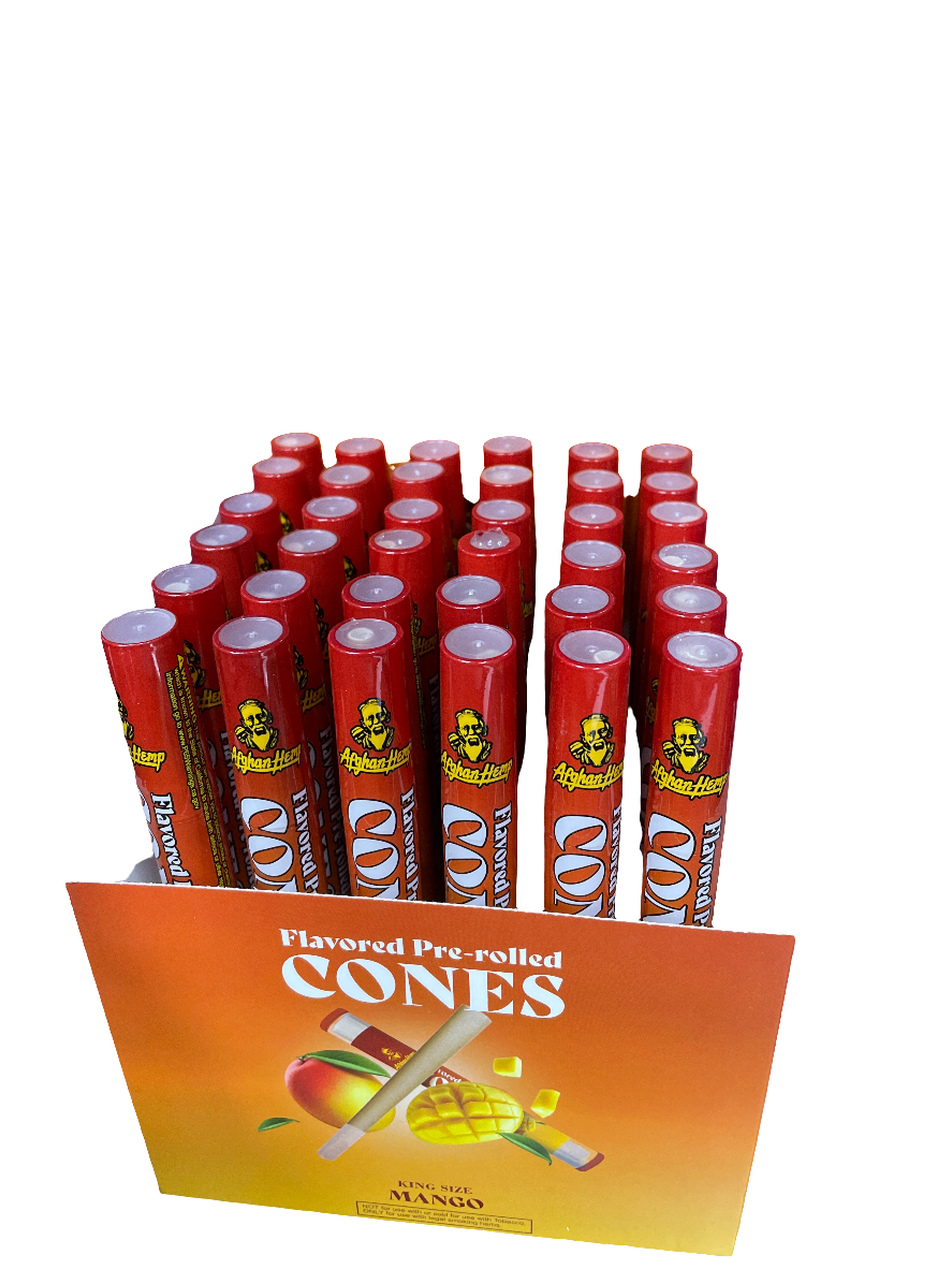 Afghan Flavored Pre Rolls Cones  King Size - Mango