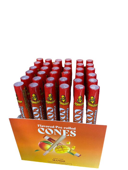 Afghan Flavored Pre Rolls Cones  King Size - Mango