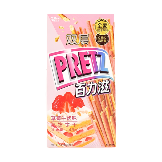 Glico Pretz Double Strawberry Cake 45g (China)