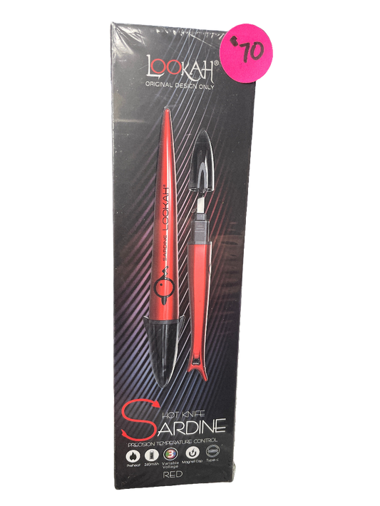 Lookah Sardine- Hot Knife for Concentrates - Red