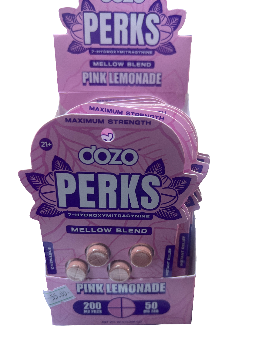 Dozo perks pink lemonade 4 pack 200mg per pack