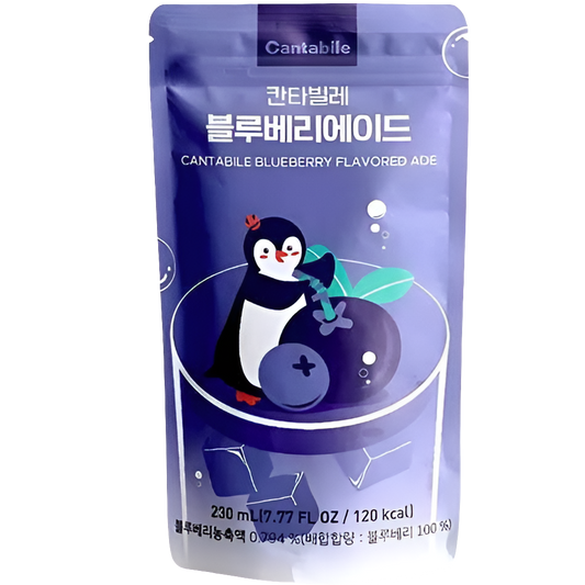 Cantabile Blueberry Ade Pouch Drink pack of 10x230ml (Korea)