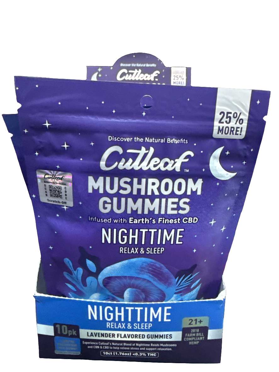 Cutleaf nighttime mushroom gummies