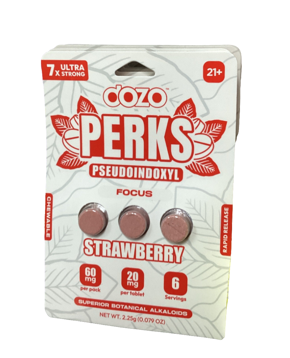 Dozo Perks 7-Pseudoindoxyl - 60mg 3 Tablets - Strawberry