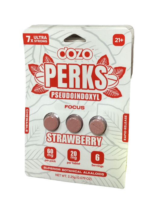 Dozo Perks 7-Pseudoindoxyl - 60mg 3 Tablets - Strawberry