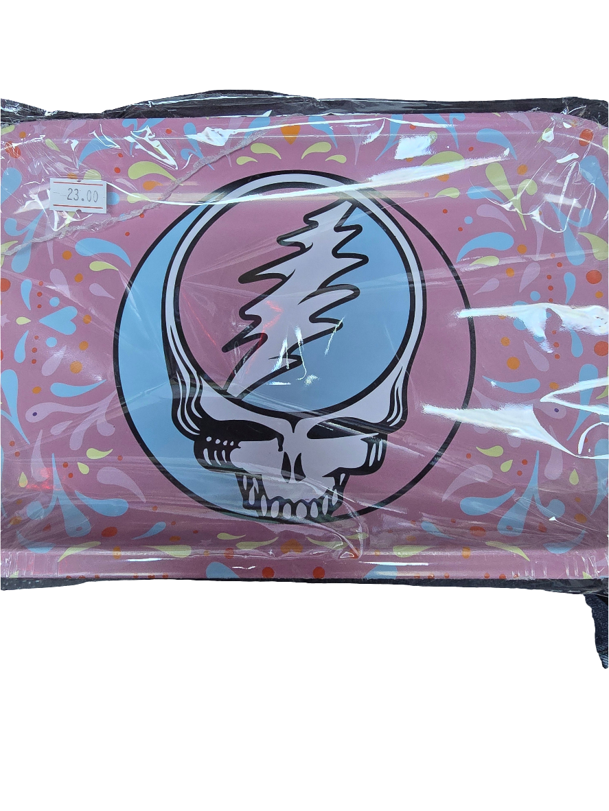 Blazy susan x grateful dead metal rolling tray - pink and blue