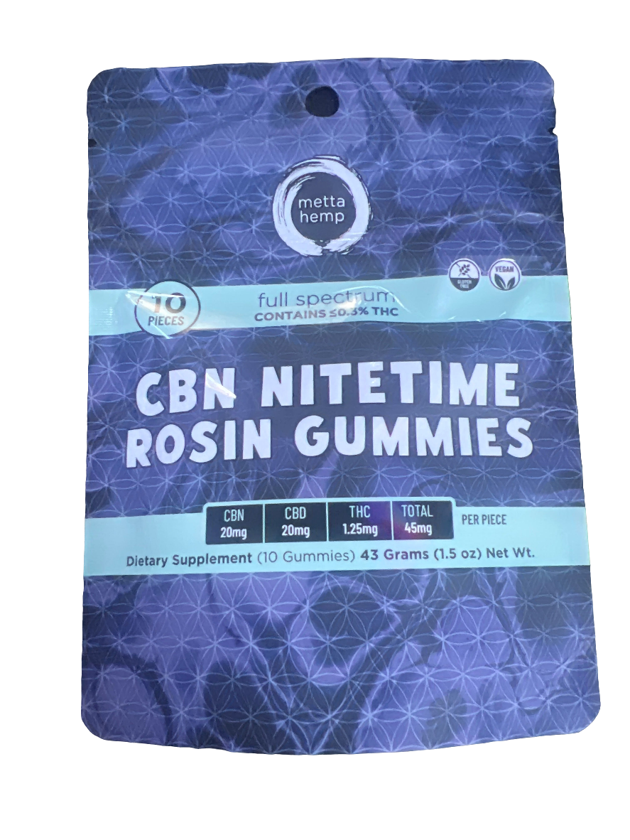 Meta hemp cbn nitetime rosin gummies