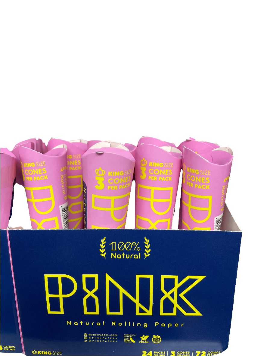 Pink - King Size Cones - 3 Pack