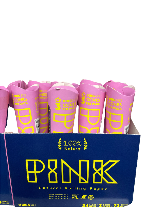 Pink - King Size Cones - 3 Pack
