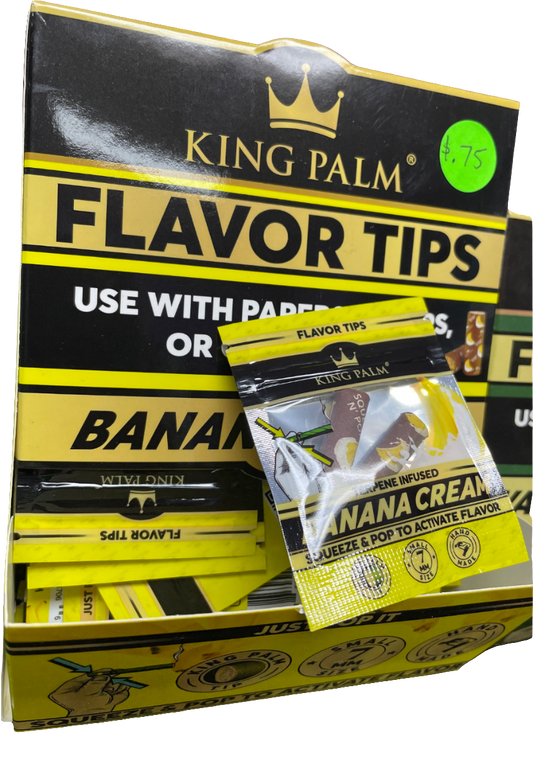 King Palm Squeeze & Pop Terpene Flavor Tips - Banana Cream