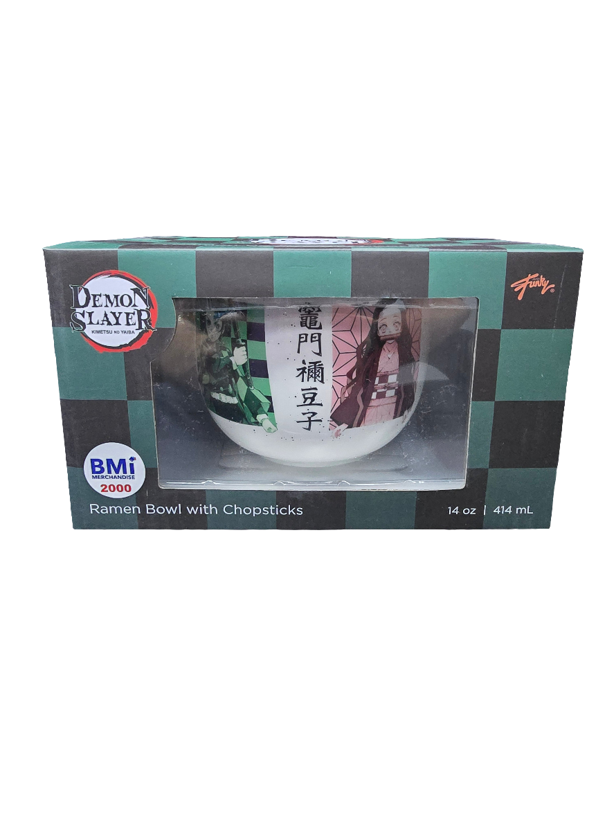 Demon Slayer Ramen Bowl with chopsticks
