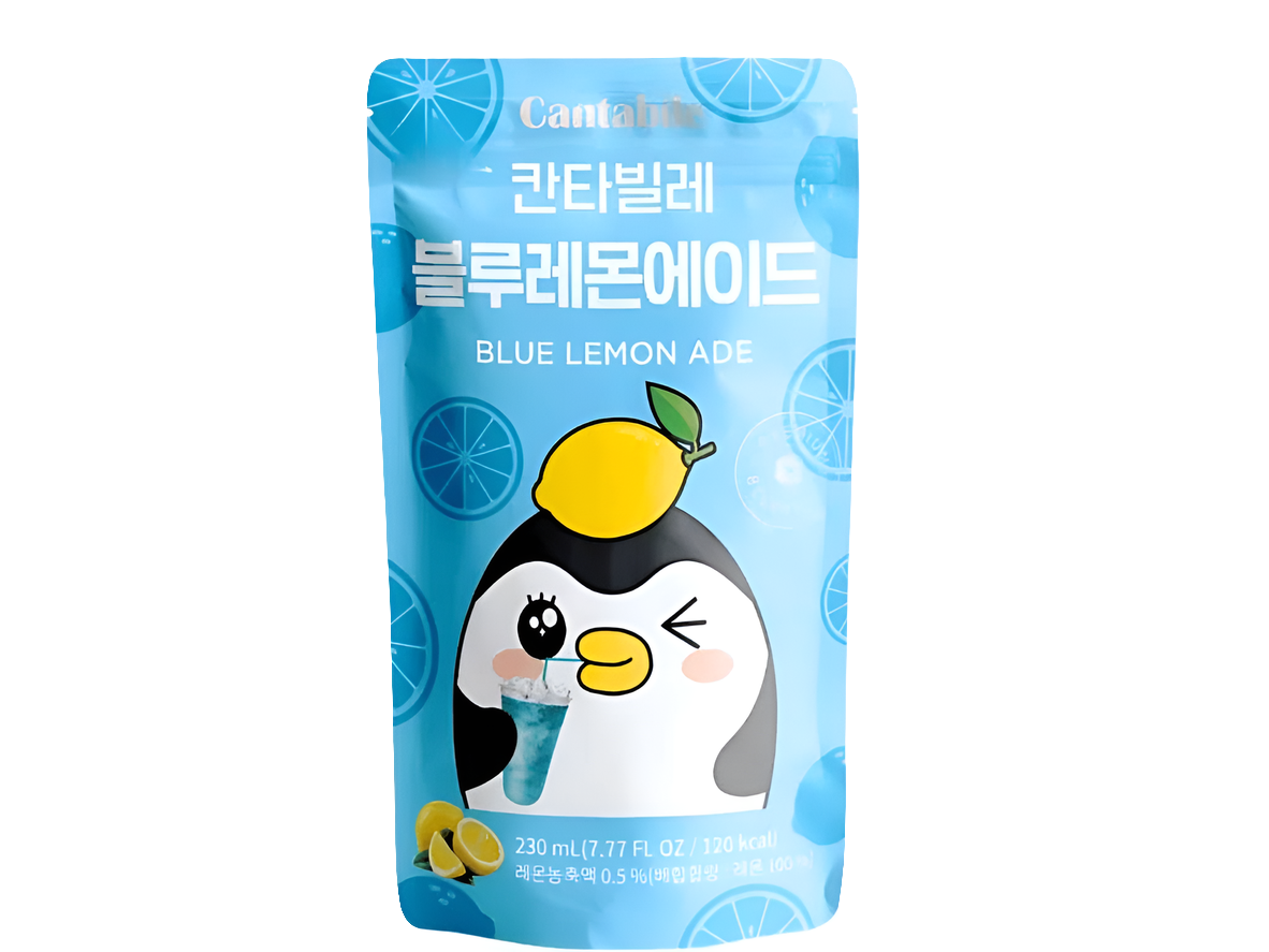 Cantabile Blue Lemon Ade Pouch Drink pack of 10x230ml (Korea)