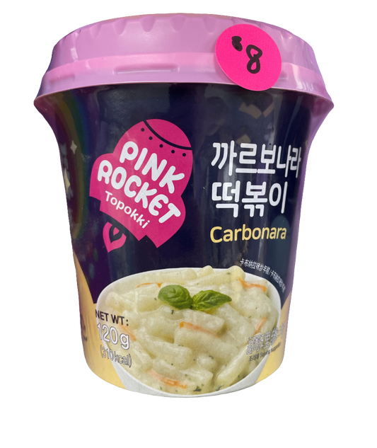 Pink Rocket Tteokbokki- Carbonara Flavor (China)