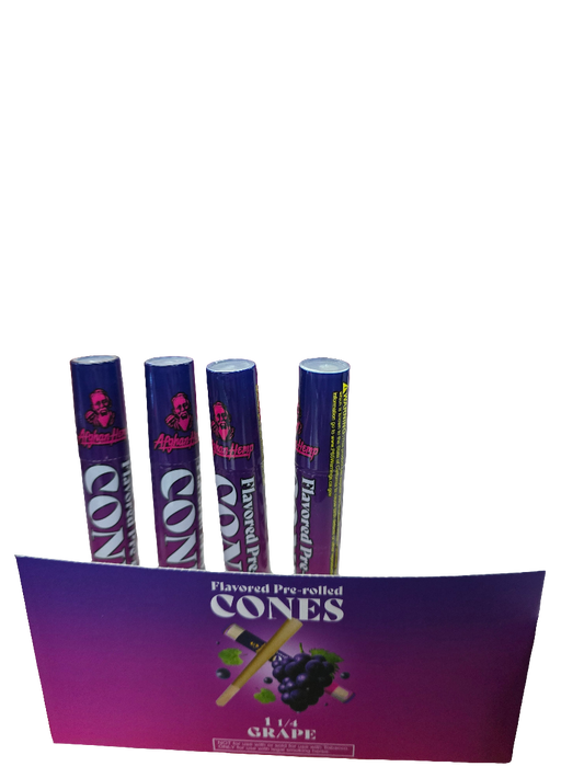 Afghan Flavored Pre rolled Cones 1 1/4 - Grape
