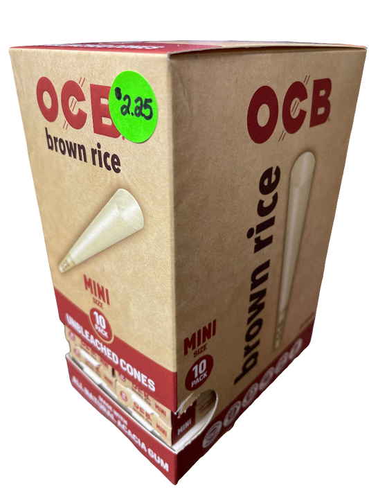 OCB Brown Rice Mini Cones - 10 Pack