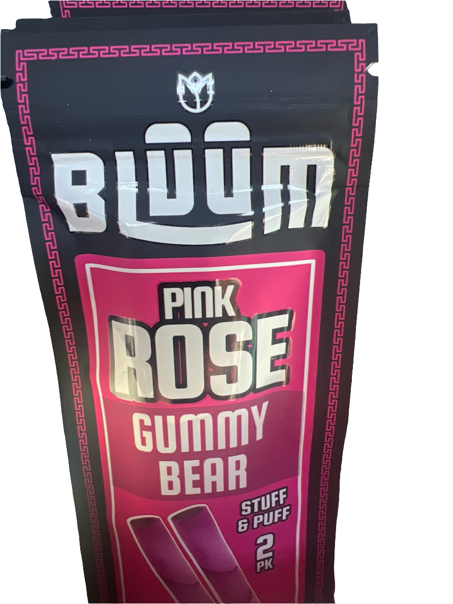 Bluum Pink Rose Wild Flower Rolls Gummy Bear 1g
