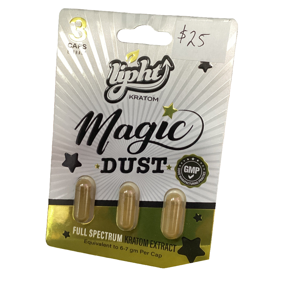 Light Kratom - Kratom Extract Magic Dust - 3ct Caps