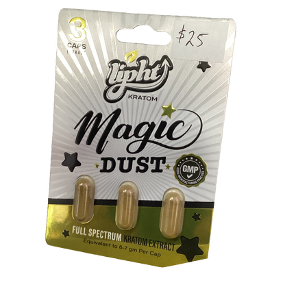 Light Kratom - Kratom Extract Magic Dust - 3ct Caps
