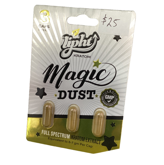 Light Kratom - Kratom Extract Magic Dust - 3ct Caps