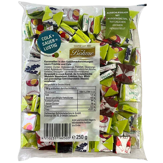 Böhme Fruit Caramels Cola + Sauer 250g (Germany)