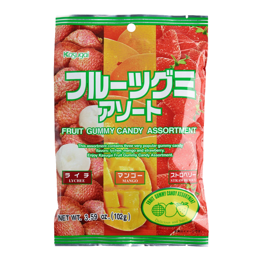 Kasugai Gummy Mix Lychee-Mango-Strawberry (Japan)