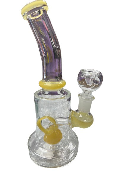 8” Straight Tube Water Pipe With Perc
