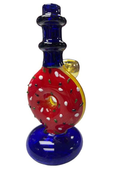 7" Silver Fumed Doughnut Water Pipe