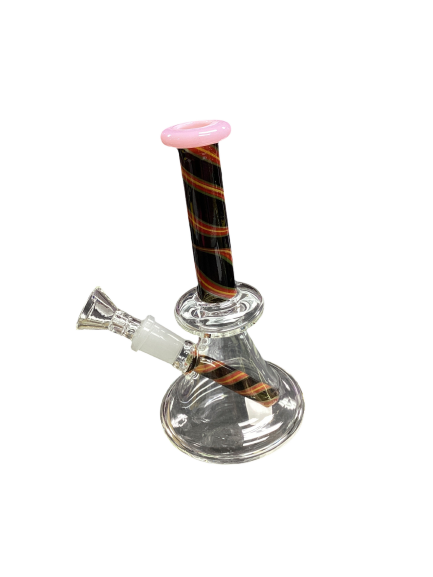 6” Mini Water Pipe w Spiraled Downstem