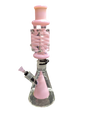 16” Two Piece Freezable Pink Beaker Water Pipe