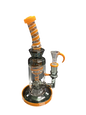 9” Orange Spiral Water Pipe