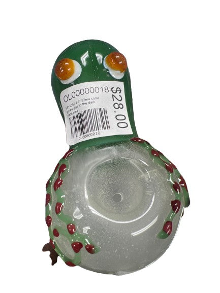 4.5" Slime Color Joined Glow in the Dark Hand Pipe