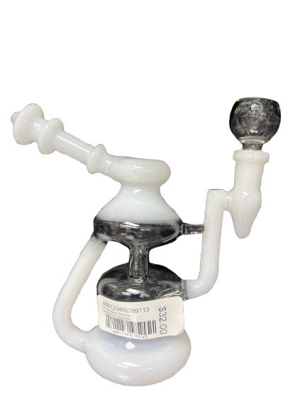 8" Stemless Recycler Water Pipe Dual Post