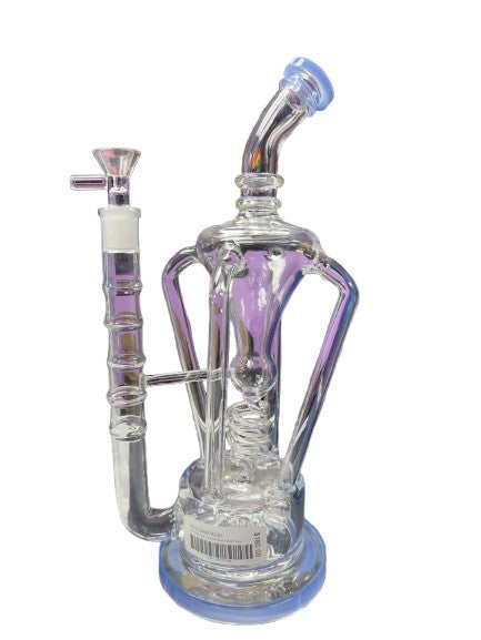 13 in Water Pipe - Lavender Base & Mouth Piece