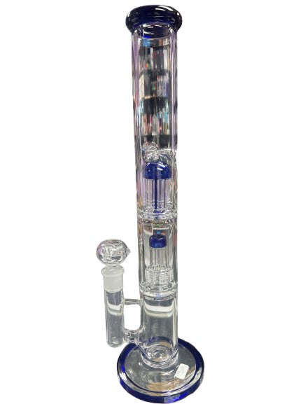 17” water pipe dark blue accents