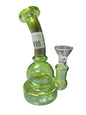 6in Iridescent Green Water Pipe